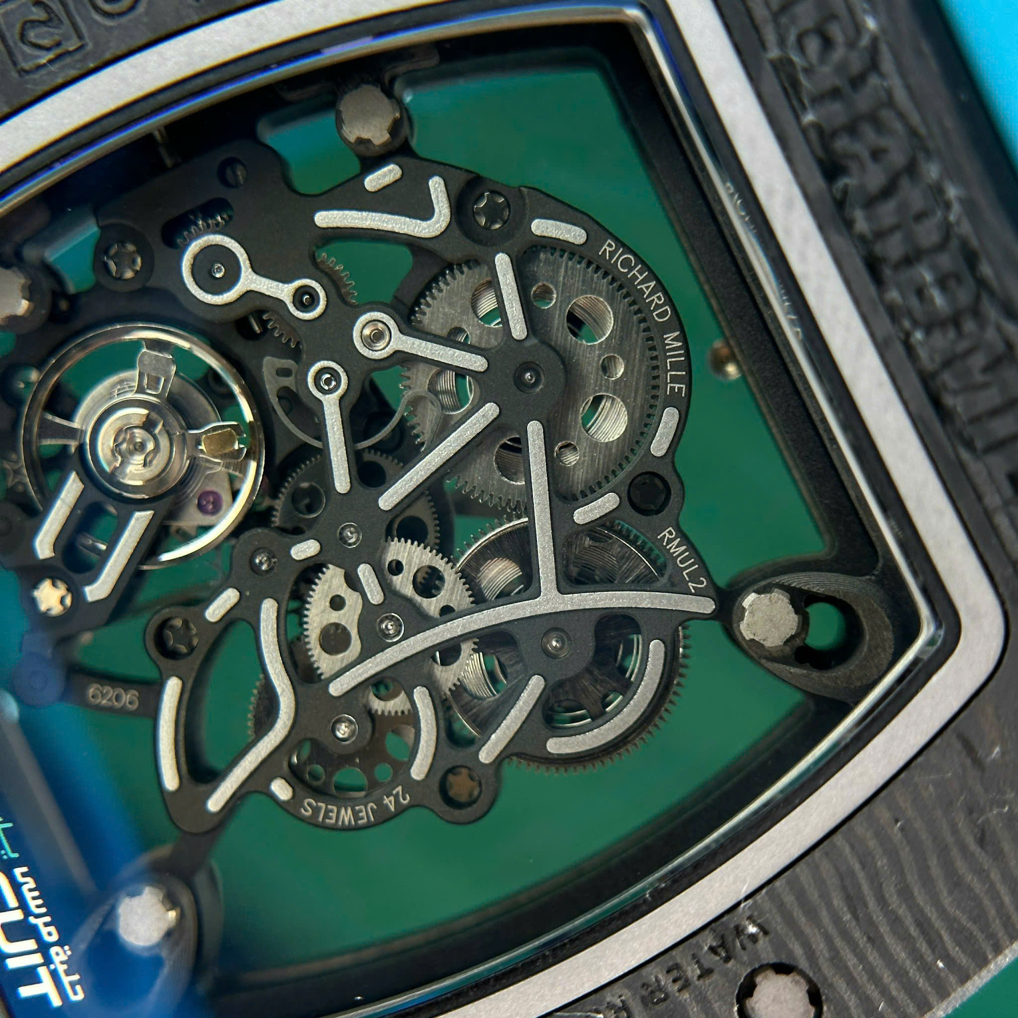 Richard Mille RM055 Bubba Watson Yas Marina Circuit Carbon TPT Blue Rubber Strap 1:1 Super Clone ZF 42.7mm - Image 11