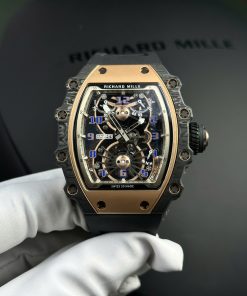 Richard Mille RM21-01 Tourbillon Aerodyne Red Gold Carbon TPT Best Replica 42.68mm X 50.12mm