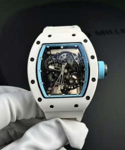 Richard Mille RM055 White Ceramic Bubba Watson Asia Blue Best Replica BBR V3 42.7mm