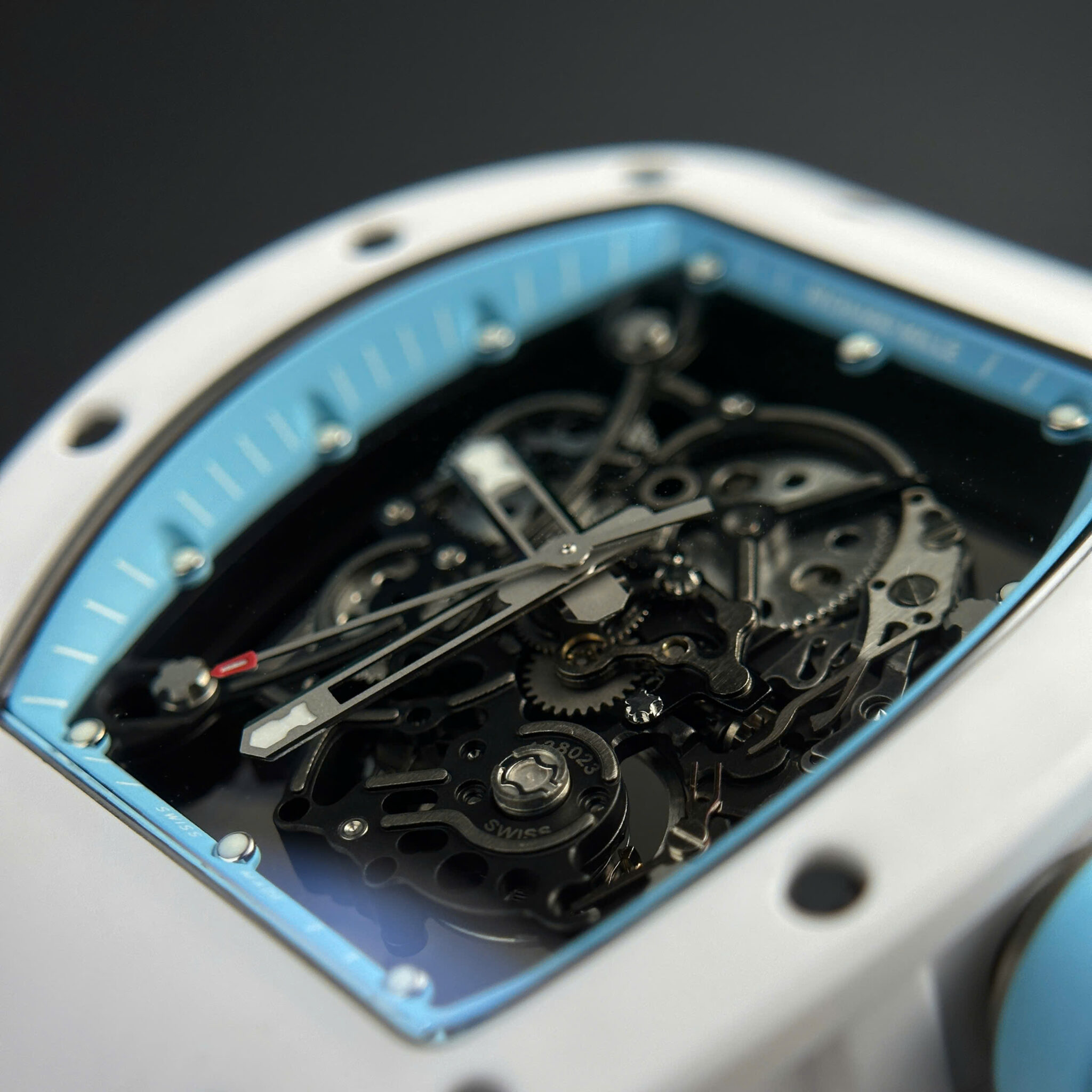 Richard Mille RM055 White Ceramic Bubba Watson Asia Blue Best Replica BBR V3 42.7mm - Image 5