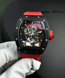 Richard Mille RM055 Bubba Watson Black Ceramic Red Rubber Strap Best Replica BBR V3 42.7mm
