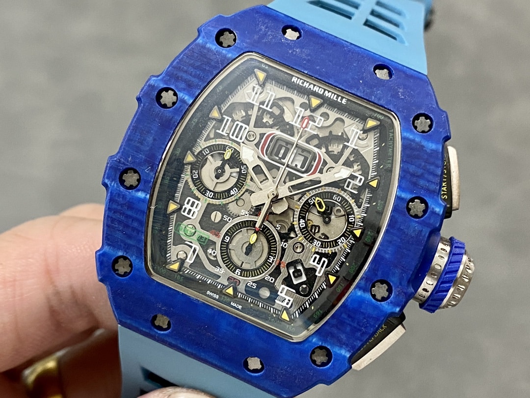 Richard Mille RM11-03 Jean Todt 50th Anniversary Chronograph Blue Carbon Fiber Best Replica KVF 49.94 X 44.5mm - Image 2