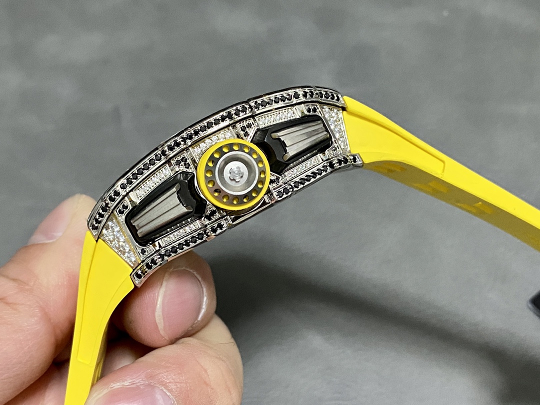 Richard Mille RM11-03 Flyback Chronograph Iced Out CZ Stones Best Replica KVF 49.94x44.5mm - Image 6