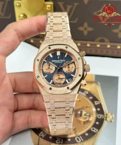 Audemars Piguet Royal Oak Chronograph 26239OR Frosted Rose Gold Blue Dial 1:1 Best Replica APSF 41mm