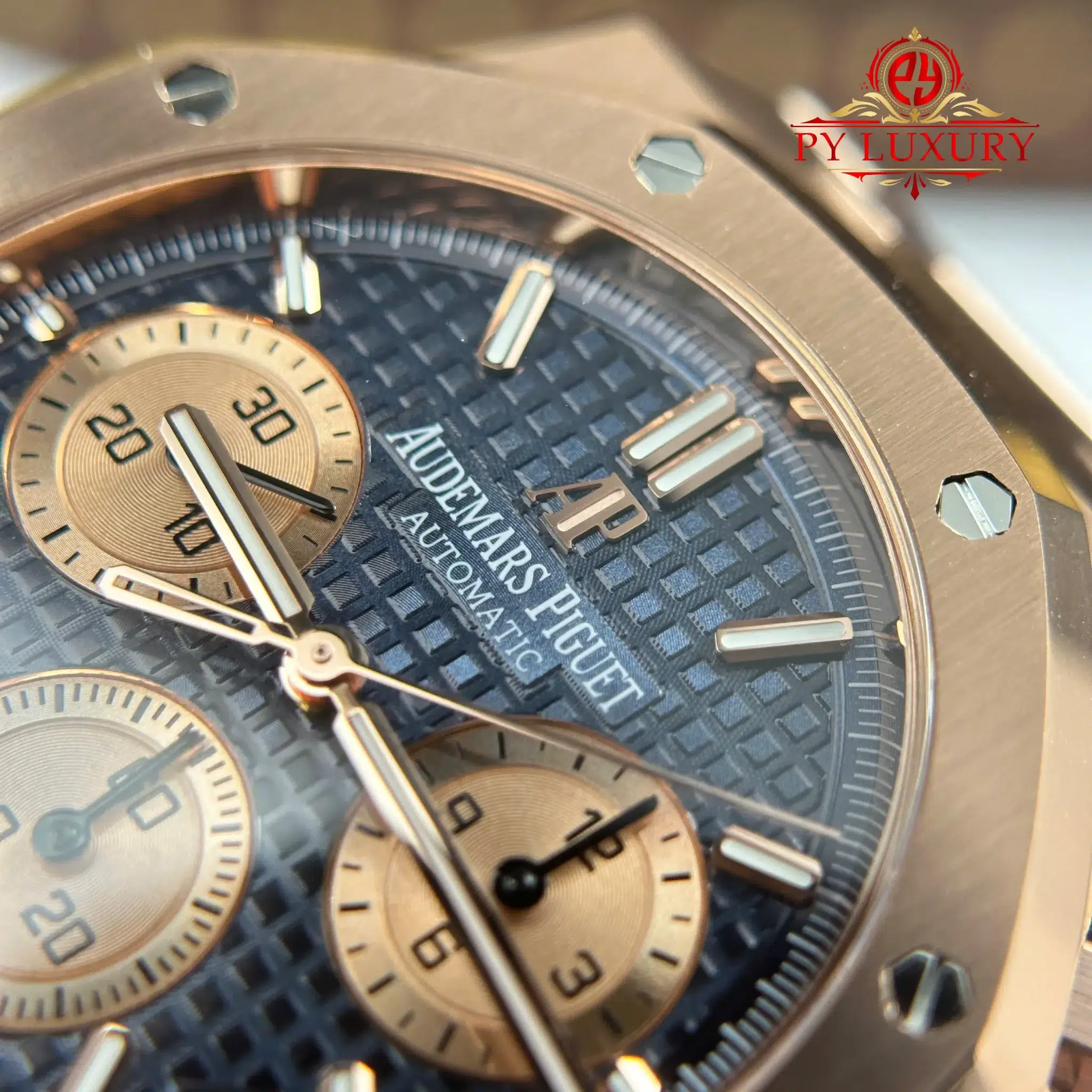 Audemars Piguet Royal Oak Chronograph 26239OR Rose Gold Blue Dial 1:1 Super Clone APSF 41mm - Image 6