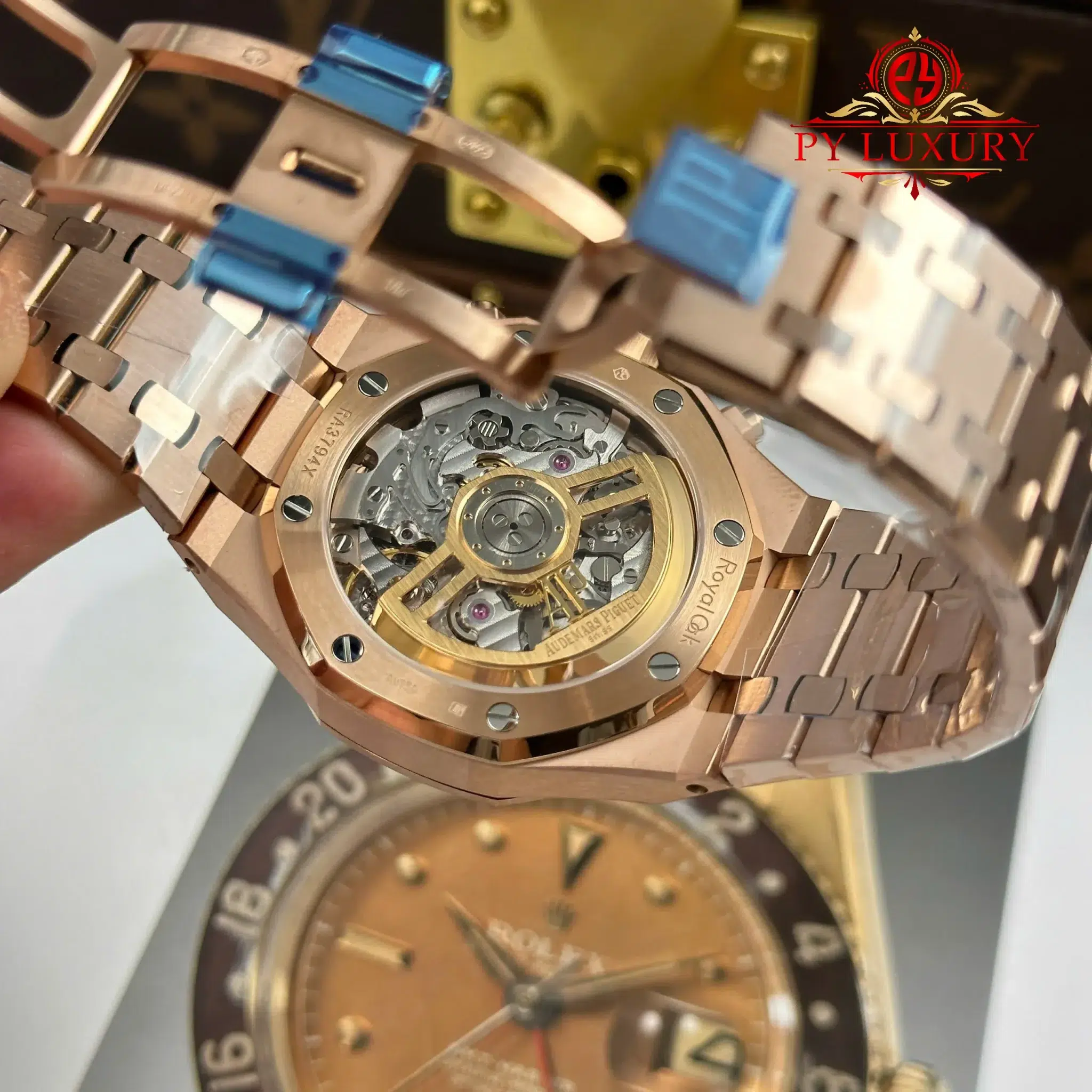 Audemars Piguet Royal Oak Chronograph 26239OR Rose Gold Blue Dial 1:1 Super Clone APSF 41mm - Image 10