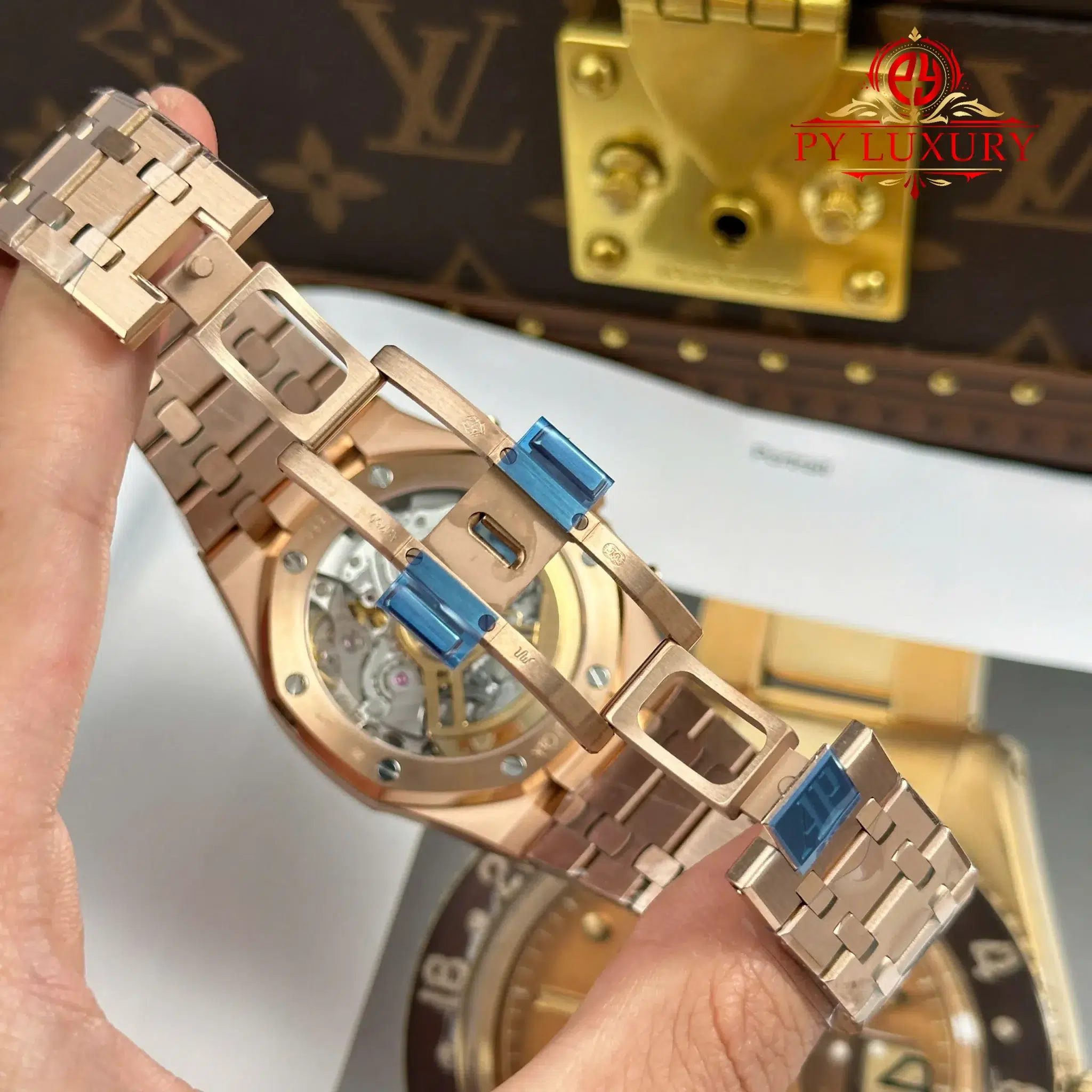 Audemars Piguet Royal Oak Chronograph 26239OR Rose Gold Blue Dial 1:1 Super Clone APSF 41mm - Image 11