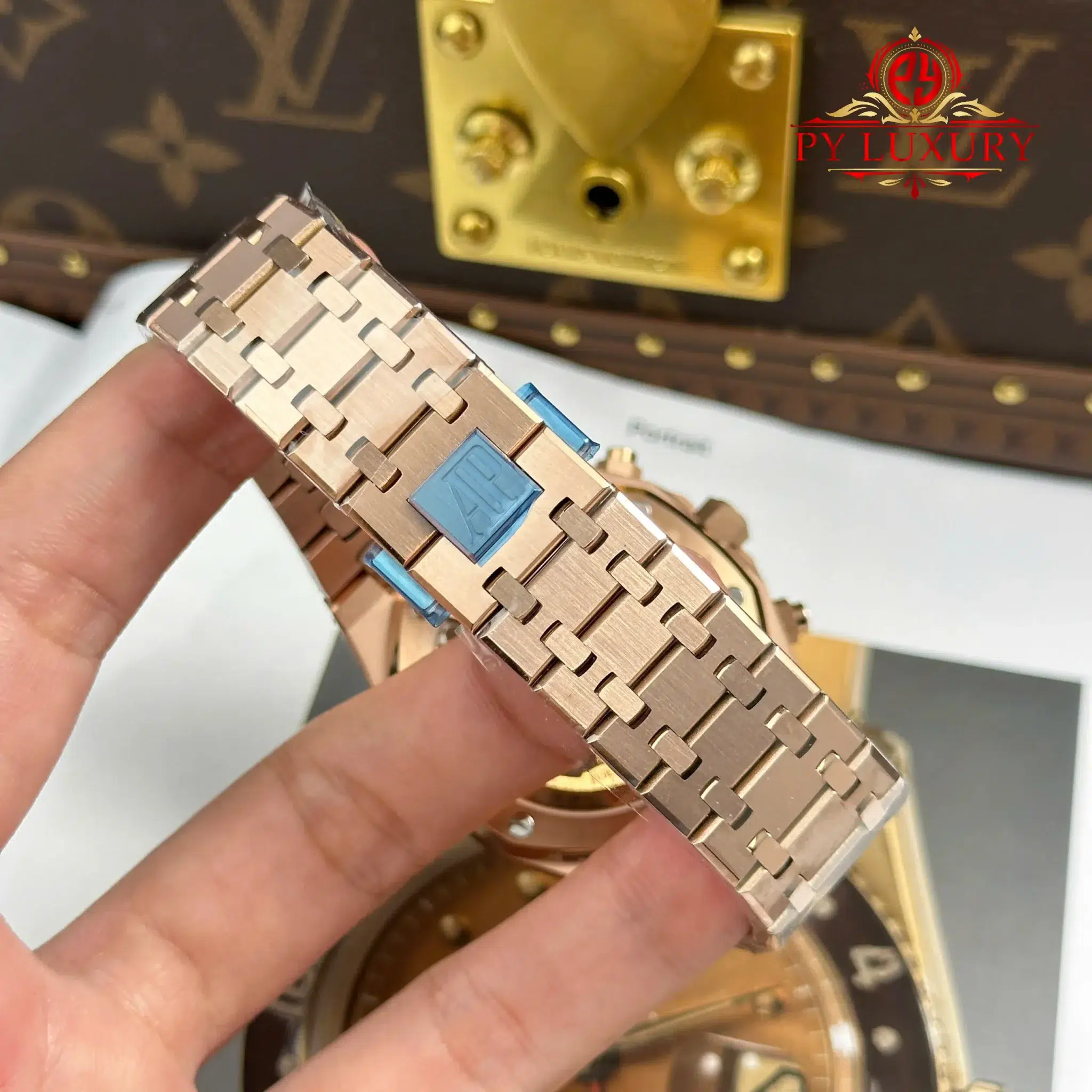 Audemars Piguet Royal Oak Chronograph 26239OR Rose Gold Blue Dial 1:1 Super Clone APSF 41mm - Image 12