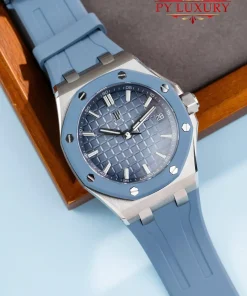 Audemars Piguet Royal Oak Offshore 15605SK Smoked Blue Dial Rubber Strap 1:1 Best Replica 43mm