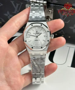 Audemars Piguet Royal Oak 15450ST White Dial Steel Bracelet Best Replica APS Factory 37mm