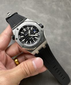Audemars Piguet Royal Oak Offshore Diver 15710ST Black Dial Rubber Strap 1:1 Best Replica APSF 42mm