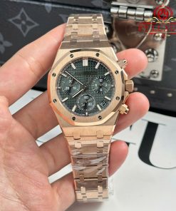 Audemars Piguet Royal Oak 26240OR Chronograph Rose Gold Green Dial 1:1 Best Replica APSF 41mm