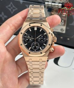 Audemars Piguet Royal Oak 26240OR Chronograph Rose Gold Black Dial 1:1 Best Replica APSF 41mm