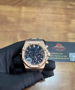 Audemars Piguet Royal Oak Chronograph 26240OR Rose Gold Blue Dial Replica 1:1 Super Clone APSF 41mm