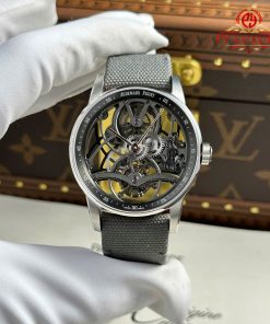 Audemars Piguet Code 11.59 Tourbillon Openworked 26600CR Grey Dial Textile Strap 1:1 Best Replica APPF 41mm