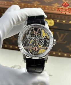 Audemars Piguet Code 11.59 26600CR Silver Tone Inner Bezel Black Leather Strap 1:1 Best Replica APPF 41mm