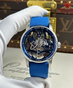 Audemars Piguet Code 11.59 Tourbillon Openworked 26600NB Electric Blue Textile Strap 1:1 Best Replica APPF 41mm