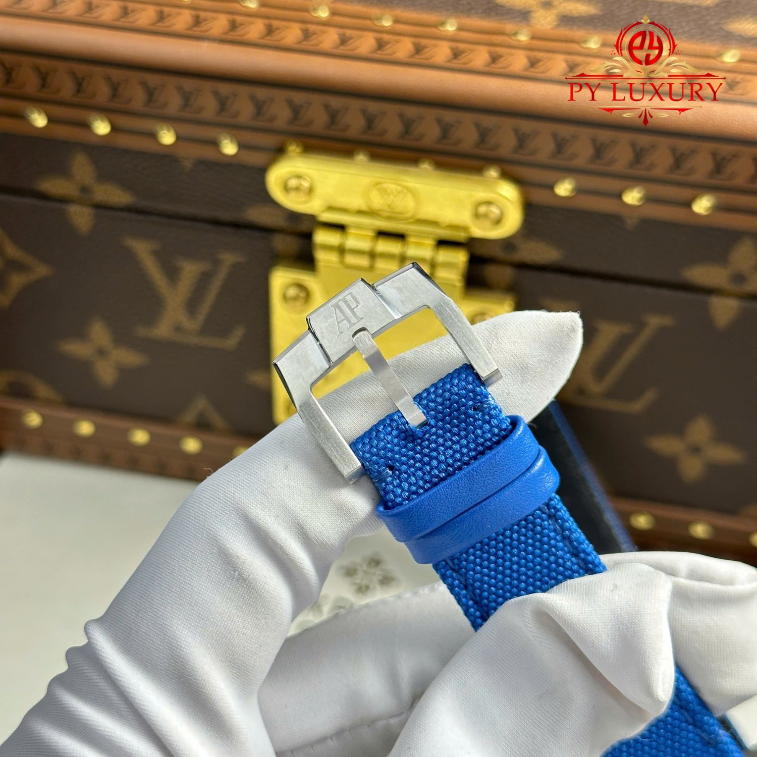 Audemars Piguet Code 11.59 Tourbillon Openworked 26600NB Electric Blue Textile Strap 1:1 Best Replica APPF 41mm - Image 10