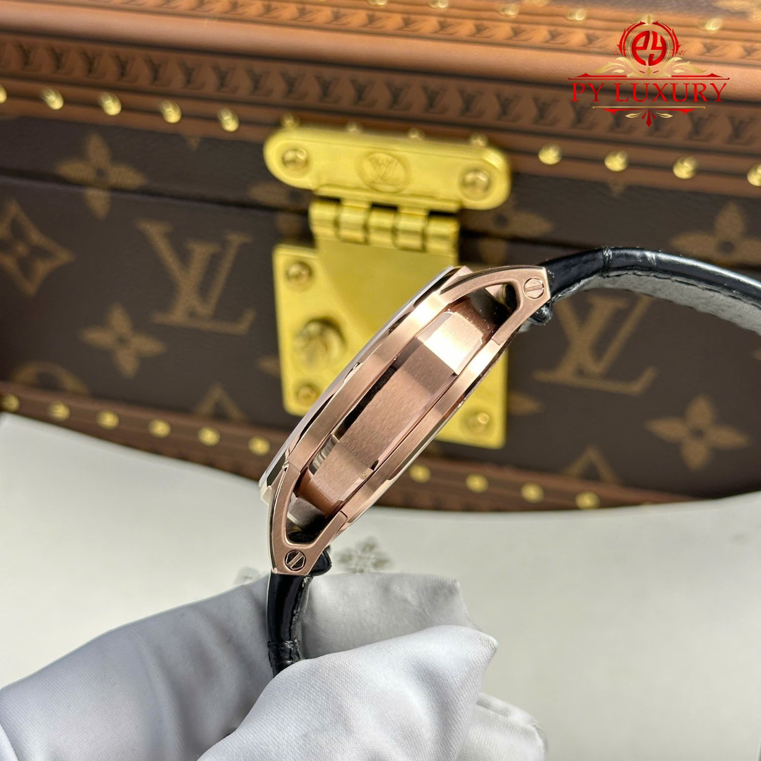 Audemars Piguet Code 11.59 Tourbillon Openworked 26600OR Rose Gold Leather Strap 1:1 Best Replica APPF 41mm - Image 9