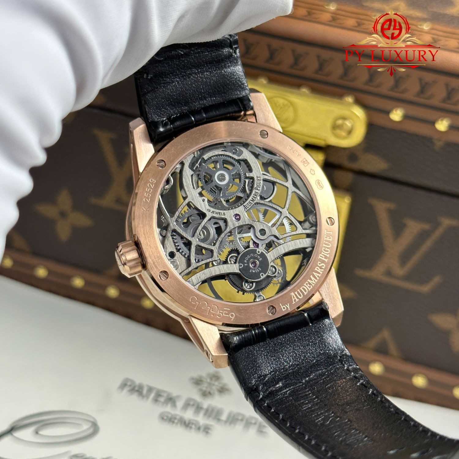 Audemars Piguet Code 11.59 Tourbillon Openworked 26600OR Rose Gold Leather Strap 1:1 Best Replica APPF 41mm - Image 10