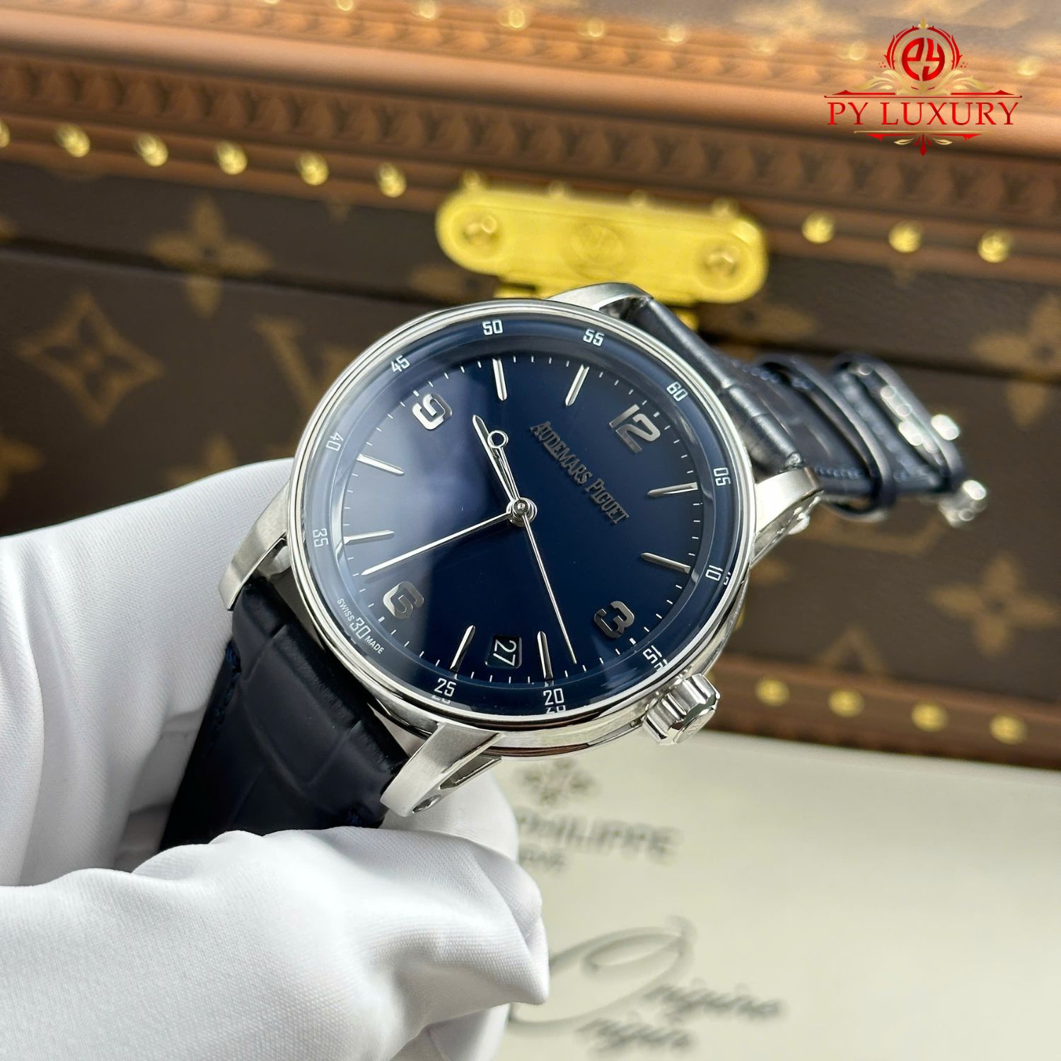 Audemars Piguet Code 11.59 Automatic 15210BC Blue Dial Leather Strap 1:1 Best Replica APSF 41mm - Image 3