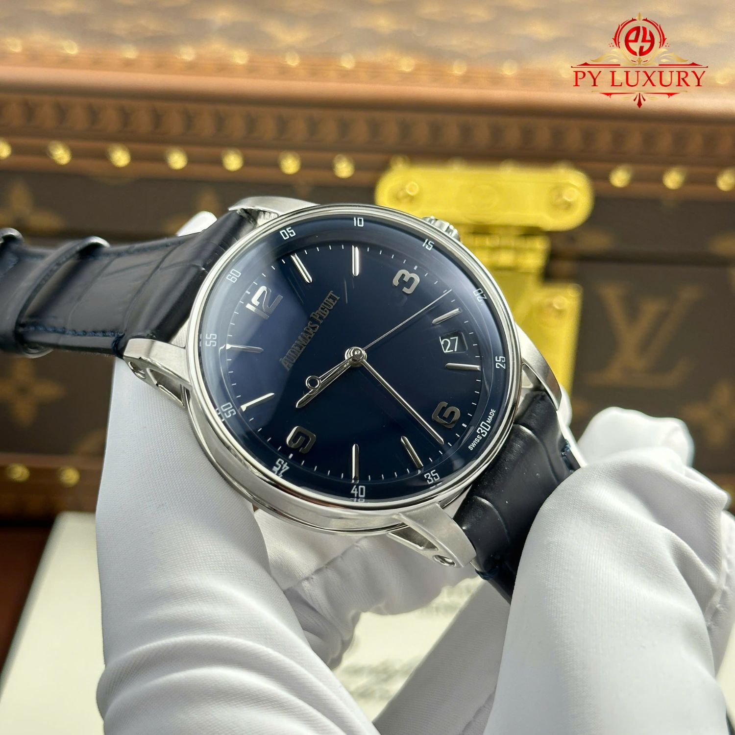 Audemars Piguet Code 11.59 Automatic 15210BC Blue Dial Leather Strap 1:1 Best Replica APSF 41mm - Image 4