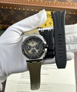 Audemars Piguet Royal Oak Offshore Chronograph 26420SO Smoked Taupe Dial Leather Strap Best Replica 43mm