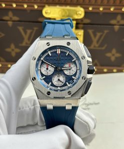Audemars Piguet Royal Oak Offshore Chronograph 26420TI Titanium Blue Dial Best Replica 43mm