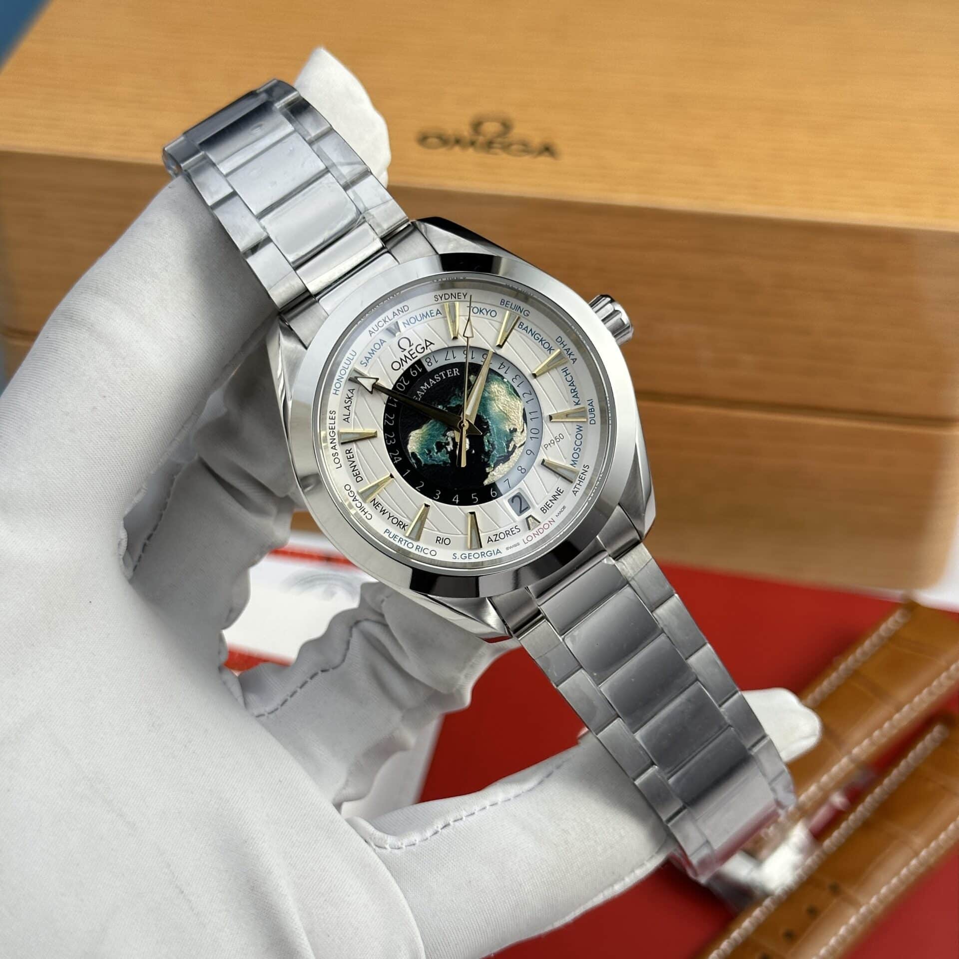 Omega Aqua Terra Worldtimer GMT White Dial Best Replica VSF 43mm - Image 2