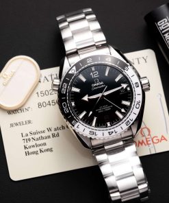 Omega Seamaster Planet Ocean 600M GMT Black Dial Super Clone 43.5mm