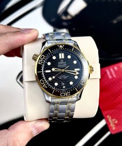 Omega Seamaster Diver 300M Two Tone Yellow Gold Black Dial Super Clone 42mm