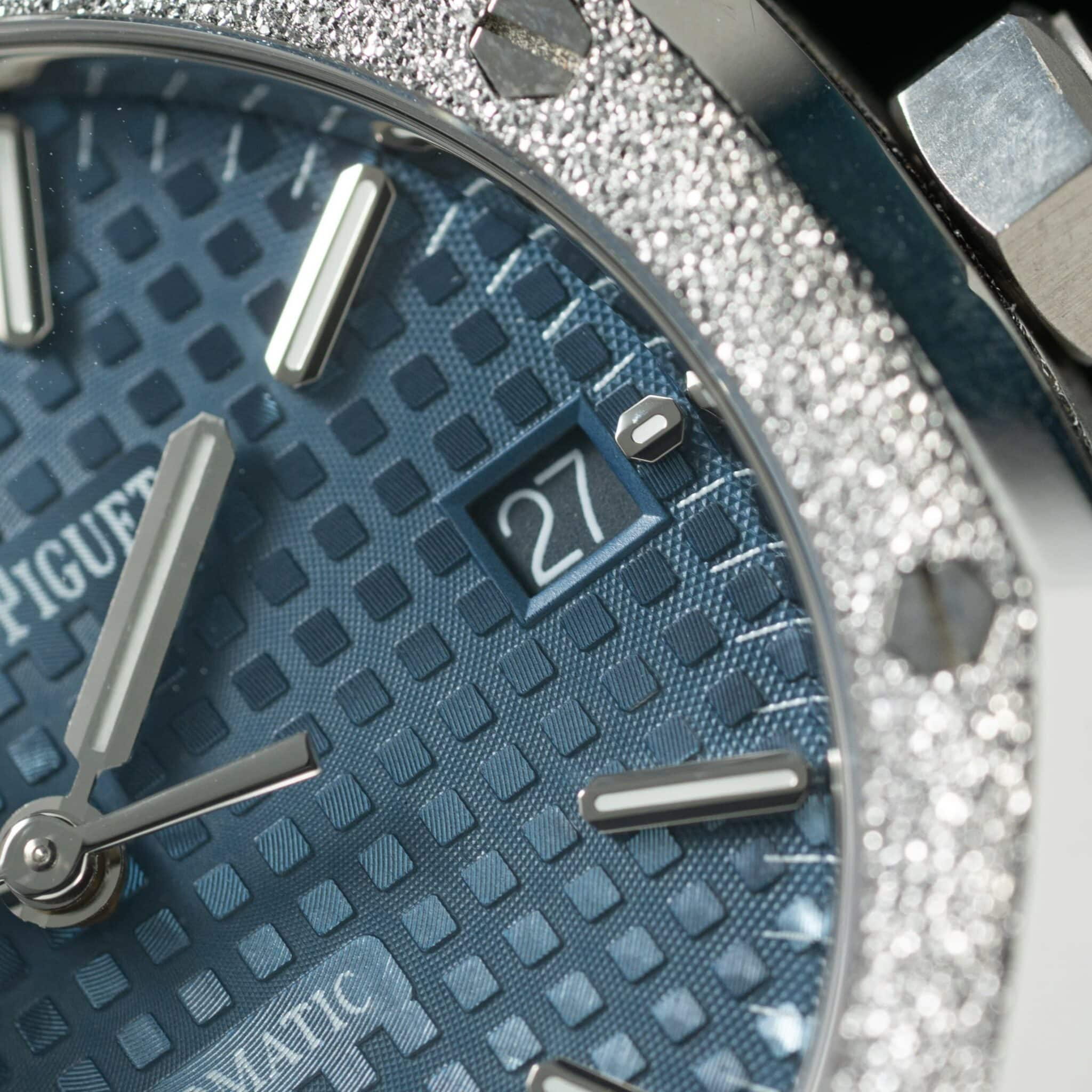 Audemars Piguet Royal Oak 15454BC Frosted Gold Blue Dial Best Replica APSF 37mm - Image 5