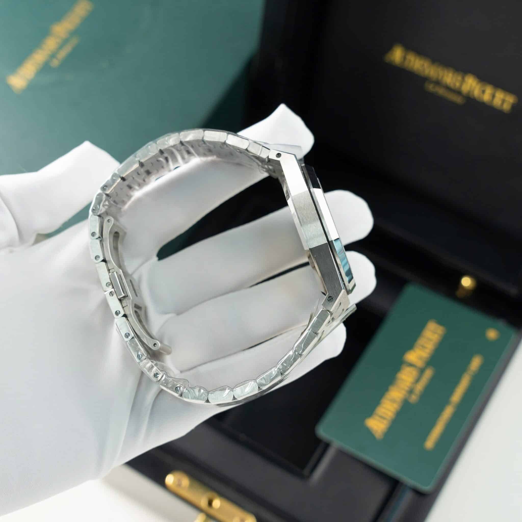 Audemars Piguet Royal Oak 15454BC Frosted Gold Blue Dial Best Replica APSF 37mm - Image 6