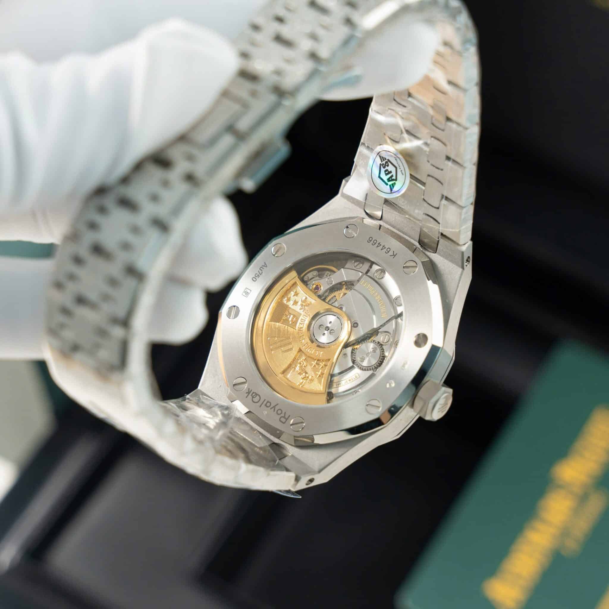 Audemars Piguet Royal Oak 15454BC Frosted Gold Blue Dial Best Replica APSF 37mm - Image 8