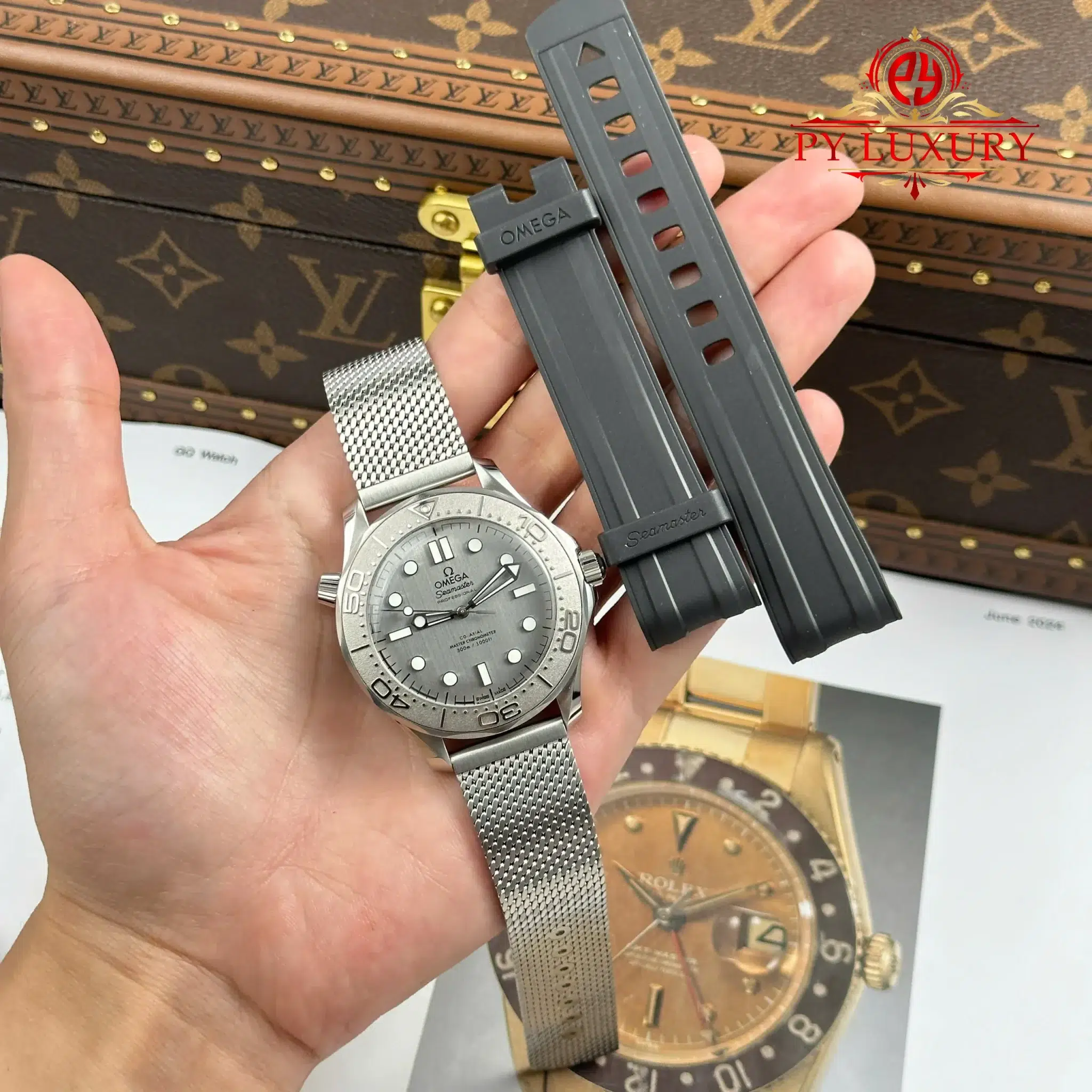 Omega Seamaster Diver 300M Steel No-Date Grey Dial 1:1 Best Replica VSF 42mm - Image 2