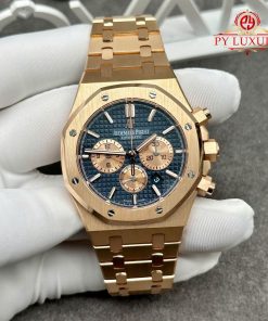 Audemars Piguet Royal Oak Chronograph 26331OR Blue Dial Custom Made 18K Solid Gold Original Calibre FP 1185 Movement 41mm