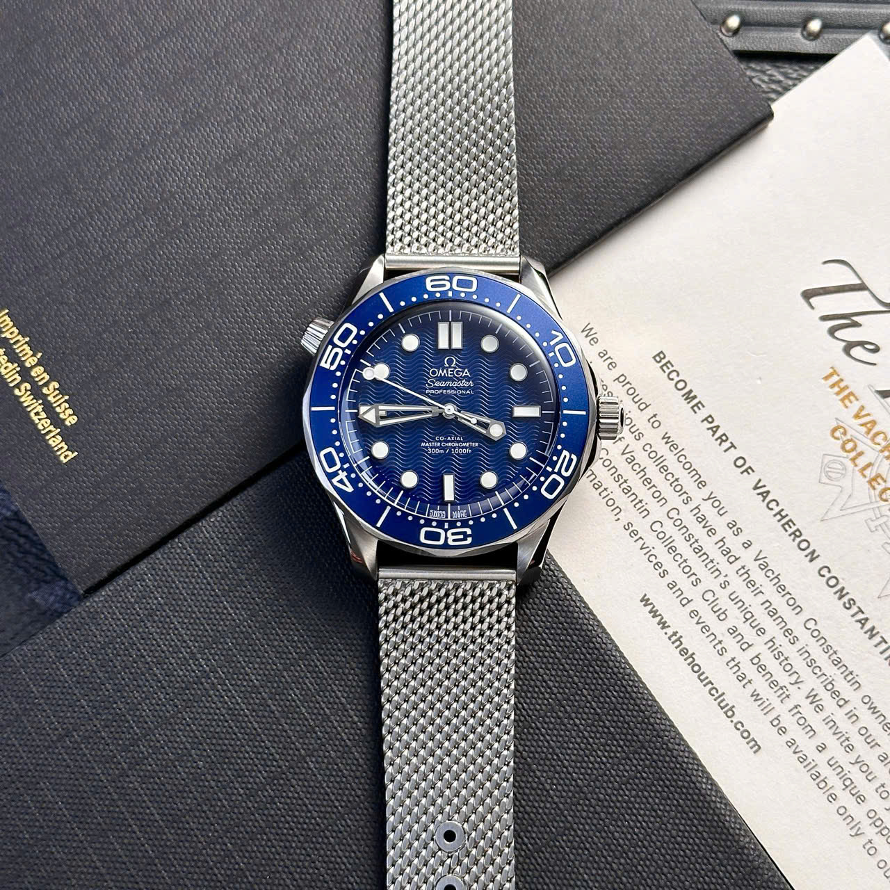 Omega Seamaster Diver 300M James Bond 60th Anniversary Blue Dial Best Replica VSF 42mm - Image 5