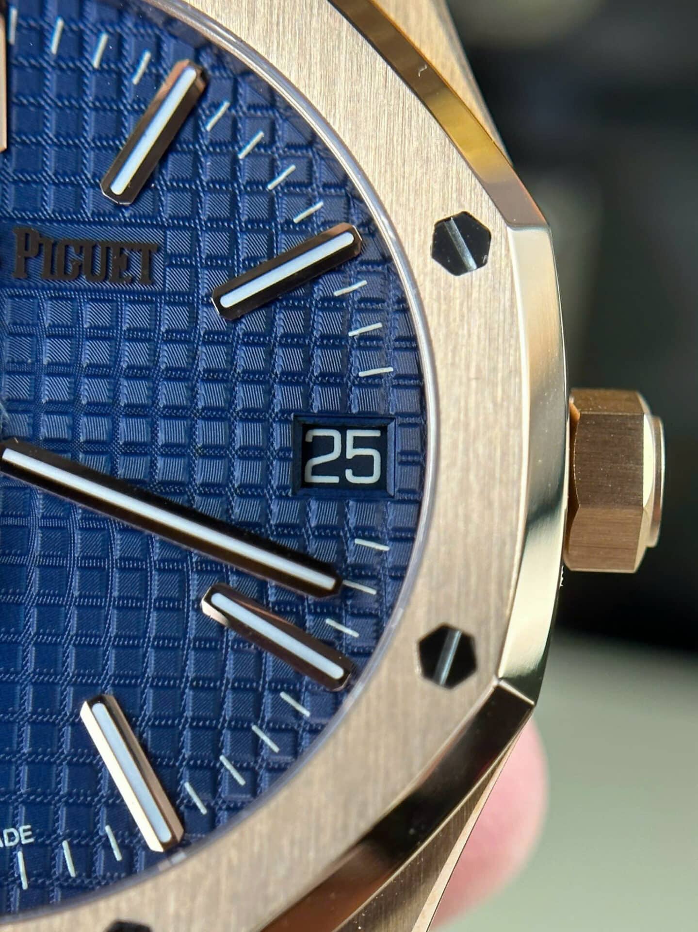 Audemars Piguet Royal Oak 15510OR 50th Anniversary Blue Dial Leather Best Replica APSF 41mm - Image 4