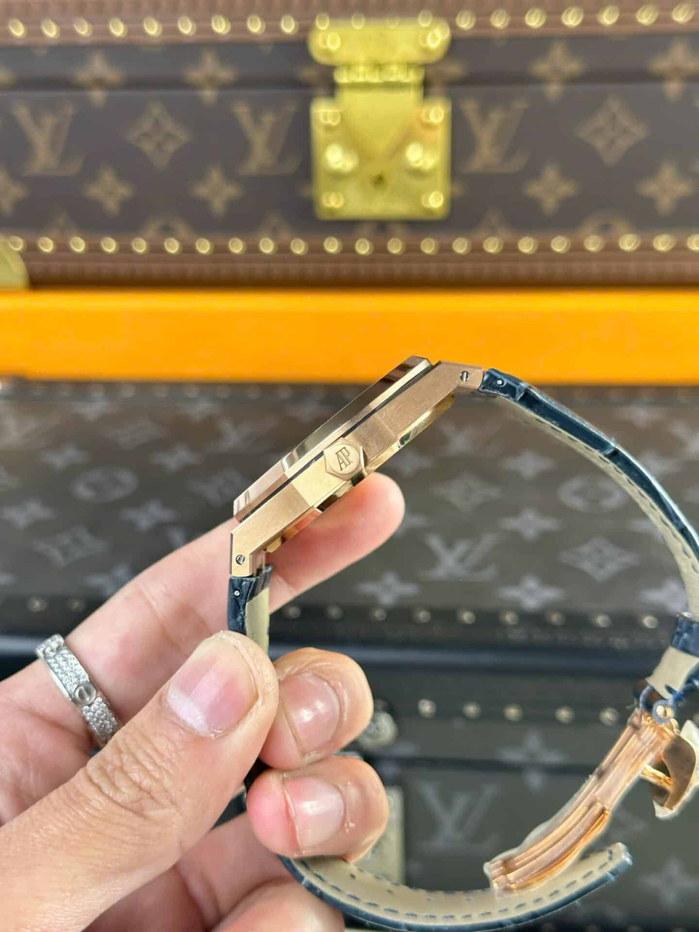 Audemars Piguet Royal Oak 15510OR 50th Anniversary Blue Dial Leather Best Replica APSF 41mm - Image 6