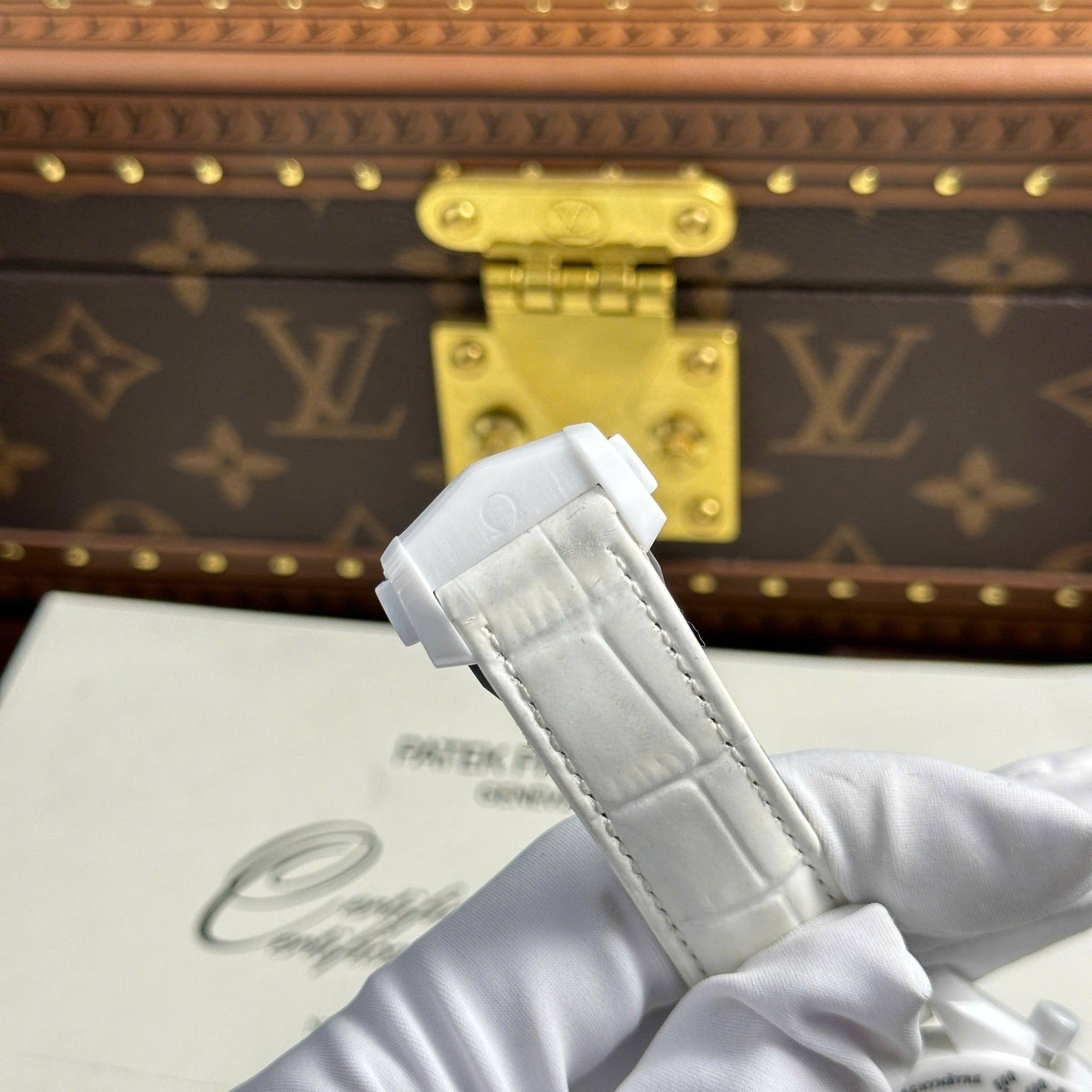 Omega Speedmaster White Side Of The Moon White Ceramic Leather Strap Replica 44mm - Image 13