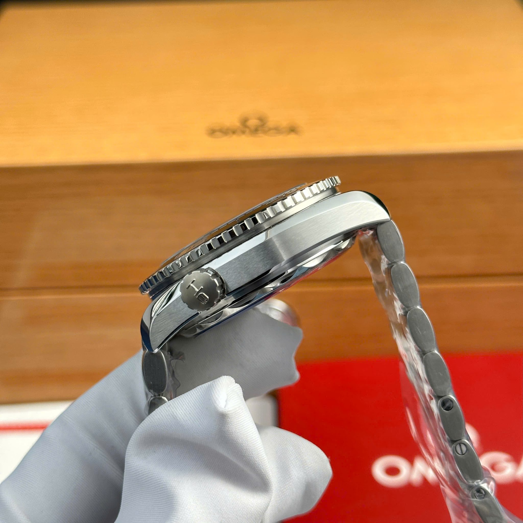 Omega Seamaster Planet Ocean 6000M Black Dial Steel Bracelet Super Clone VSF 43.5mm - Image 7