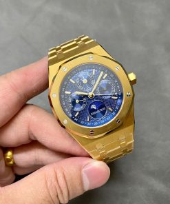 Audemars Piguet Royal Oak Perpetual Calendar 26574BA Yellow Gold Blue Dial Best Replica 41mm
