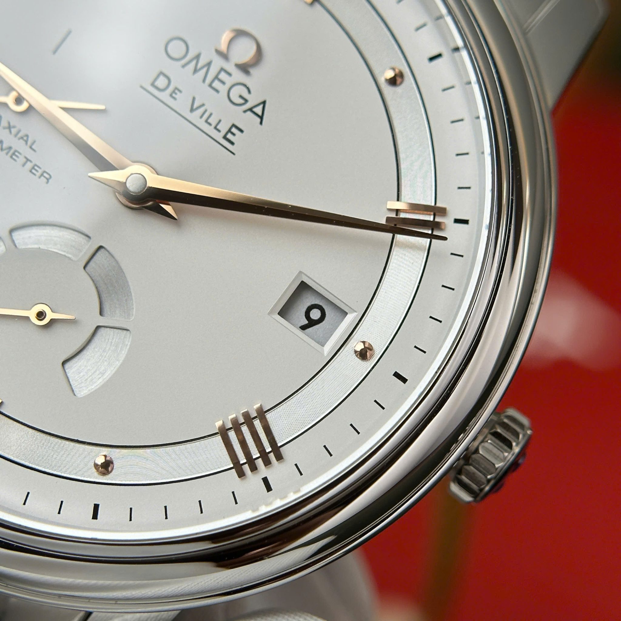 Omega De Ville Prestige Power Reserve Silver Dial Steel Bracelet Best Replica 39.5mm - Image 7