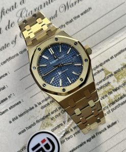 Audemars Piguet Royal Oak 15450BA Yellow Gold Blue Dial Replica IP Factory 37mm