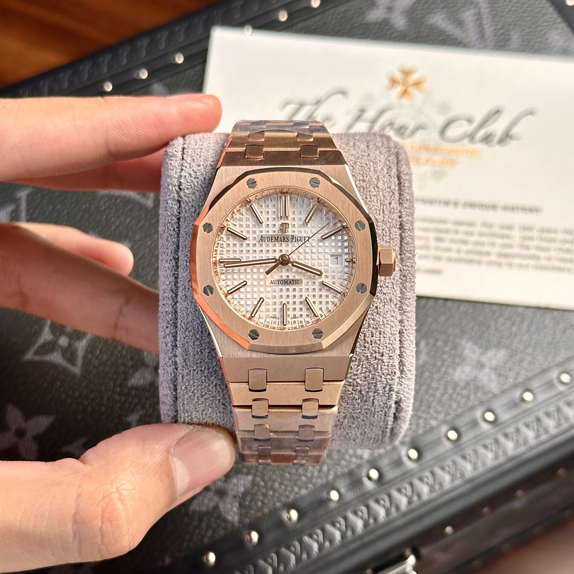 Audemars Piguet Royal Oak 15450OR Rose Gold White Dial Replica IP Factory 37mm