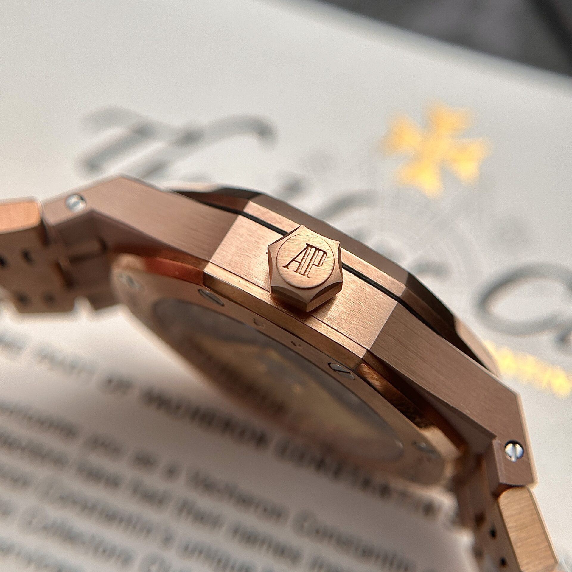 Audemars Piguet Royal Oak 15450OR Rose Gold White Dial Replica IP Factory 37mm - Image 5