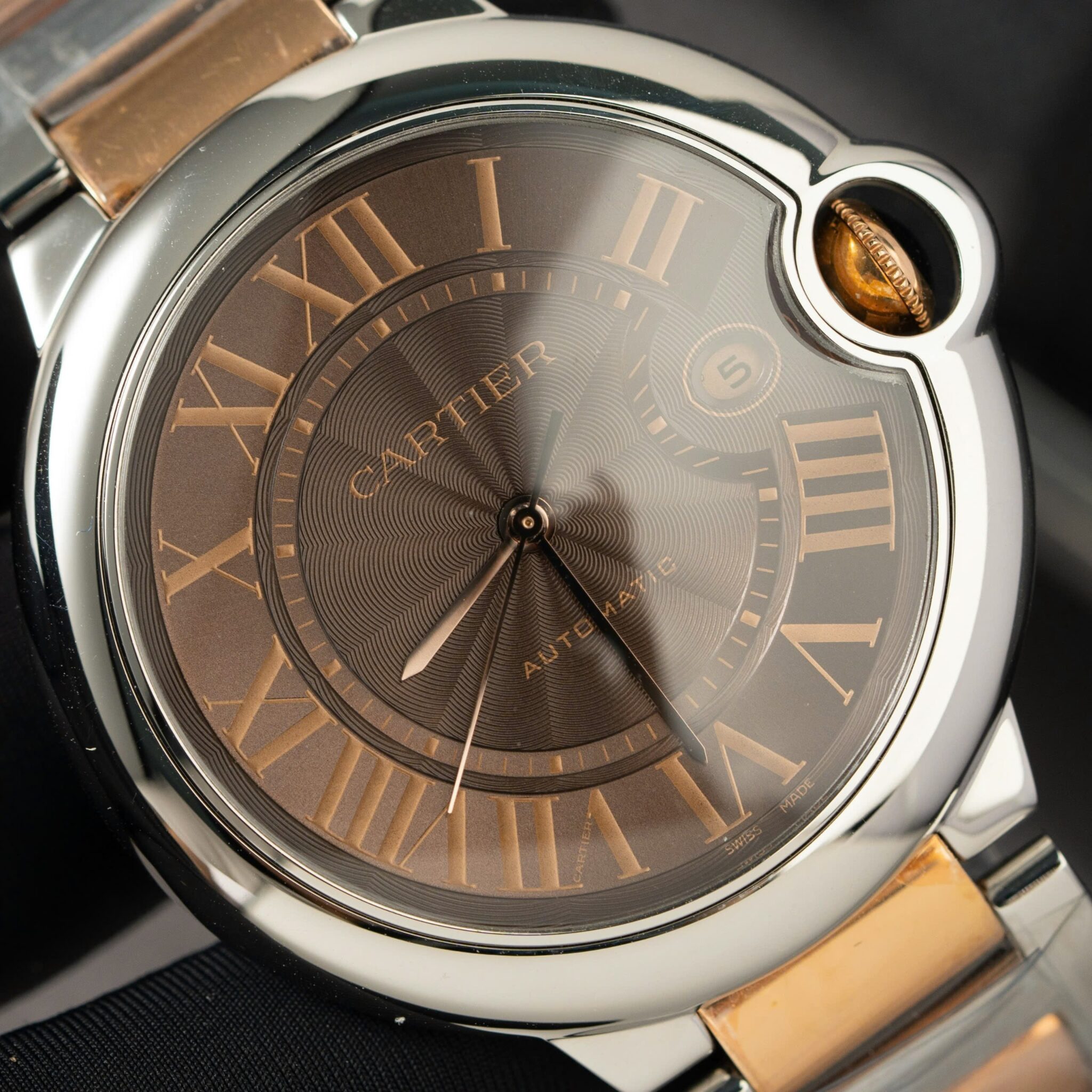 Cartier Ballon Bleu W6920032 Two Tone Brown Dial Best Replica AF 42mm - Image 2