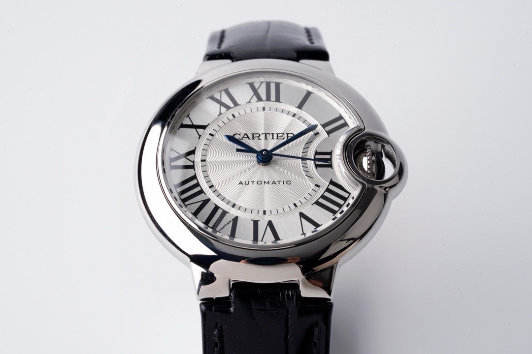 Cartier Ballon Bleu W6920085 White Dial Leather Quartz Movement Best Replica AF 33mm - Image 4