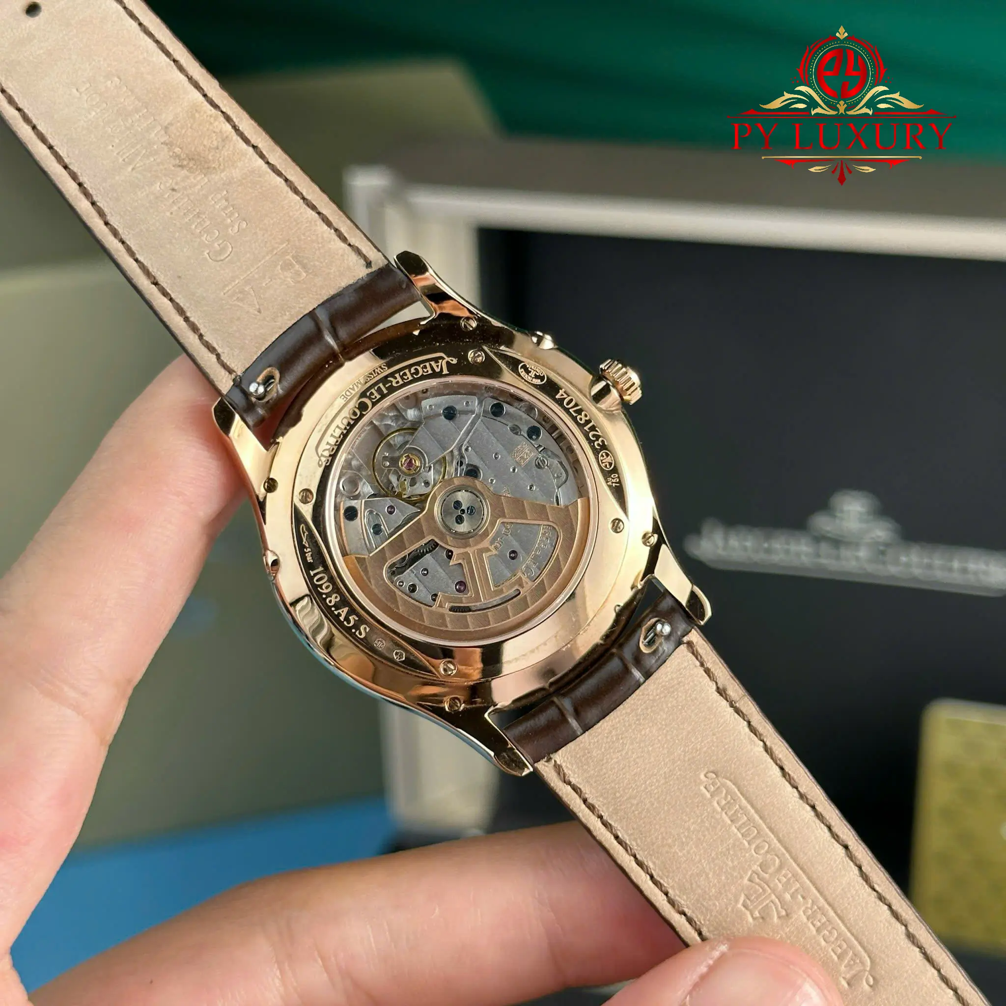 Jaeger-LeCoultre Master Ultra Thin Moon Q1362503 Rose Gold White Dial Diamond Bezel Best Replica APSF 39mm - Image 8