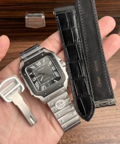 Cartier Santos WSSA0037 Grey Dial Large Model Best Replica BVF 39.8mm